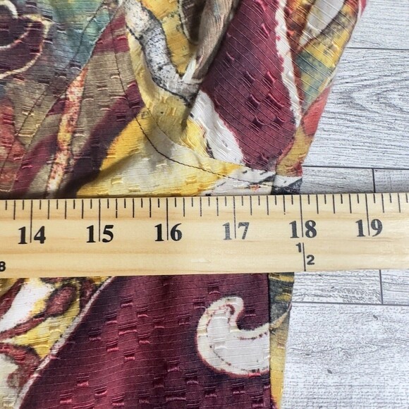 Chico's Blazer Jacket Womens Size Small/6 Silk Blend Textured Paisley Print - Picture 10 of 13